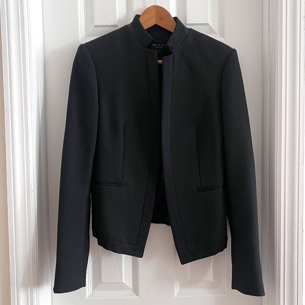 NWOT Rag & Bone blazer leather trim